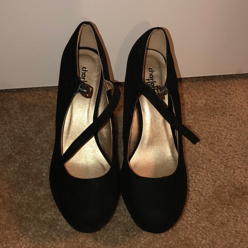 Charlotte Russe Black Wedge